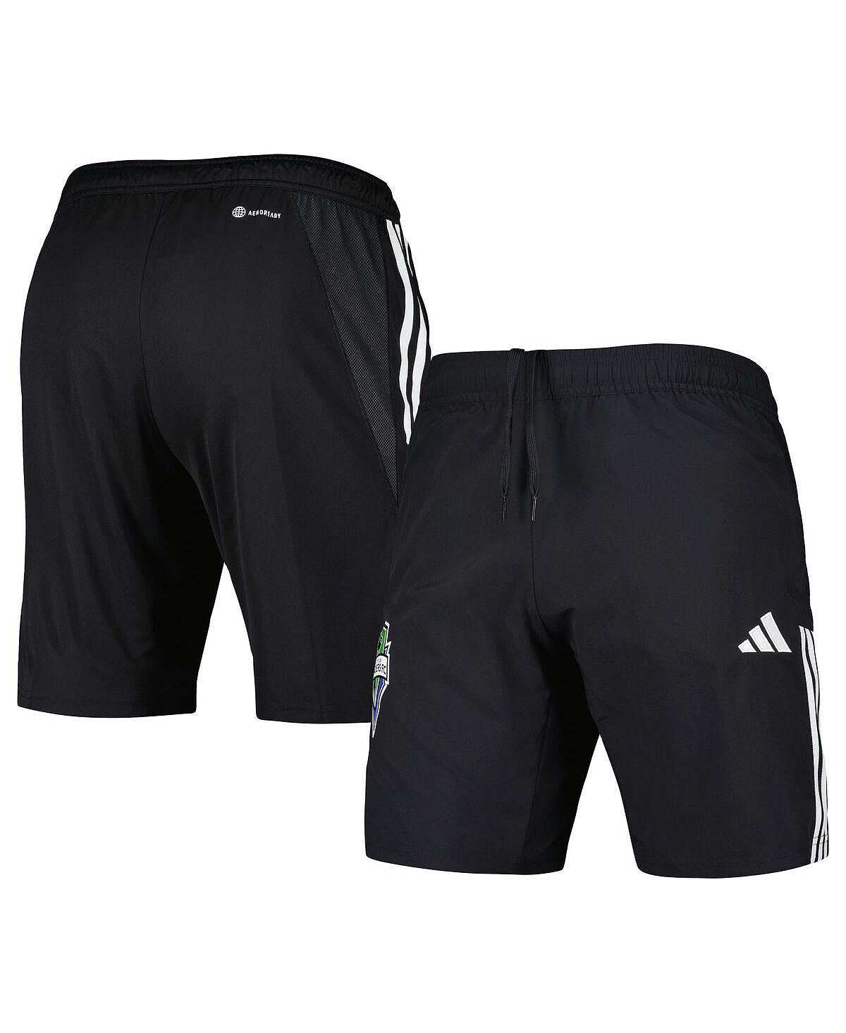 Мужские черные шорты Downtime Seattle Sounders FC adidas