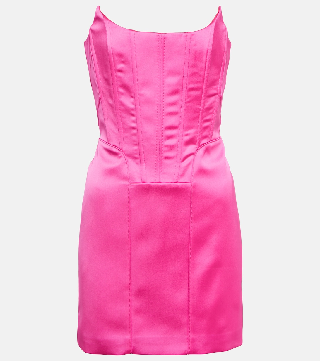 Атласное мини-платье-бюстье GIUSEPPE DI MORABITO, розовый платье giuseppe di morabito хлопок прилегающее мини шлейф размер 40 желтый