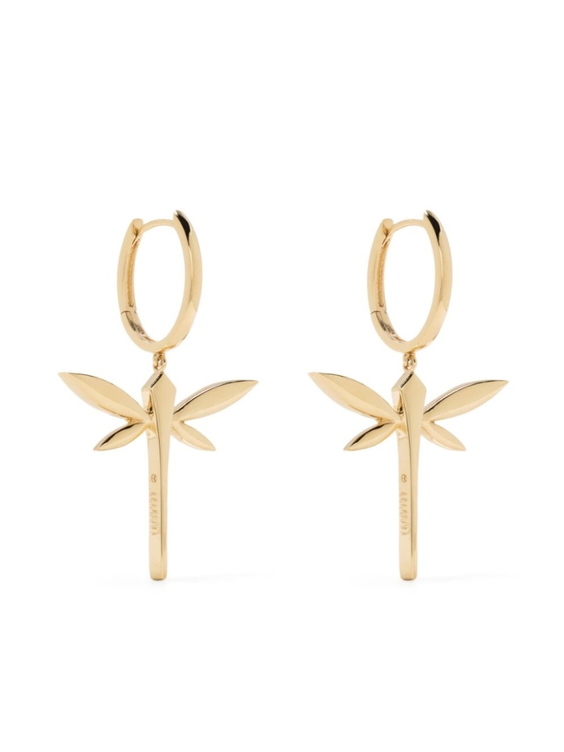 

Маленькие серьги-подвески Dragonfly из желтого золота Anapsara, золотой