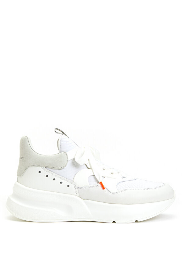 

Белые мужские кожаные кроссовки runner с логотипом Alexander McQueen