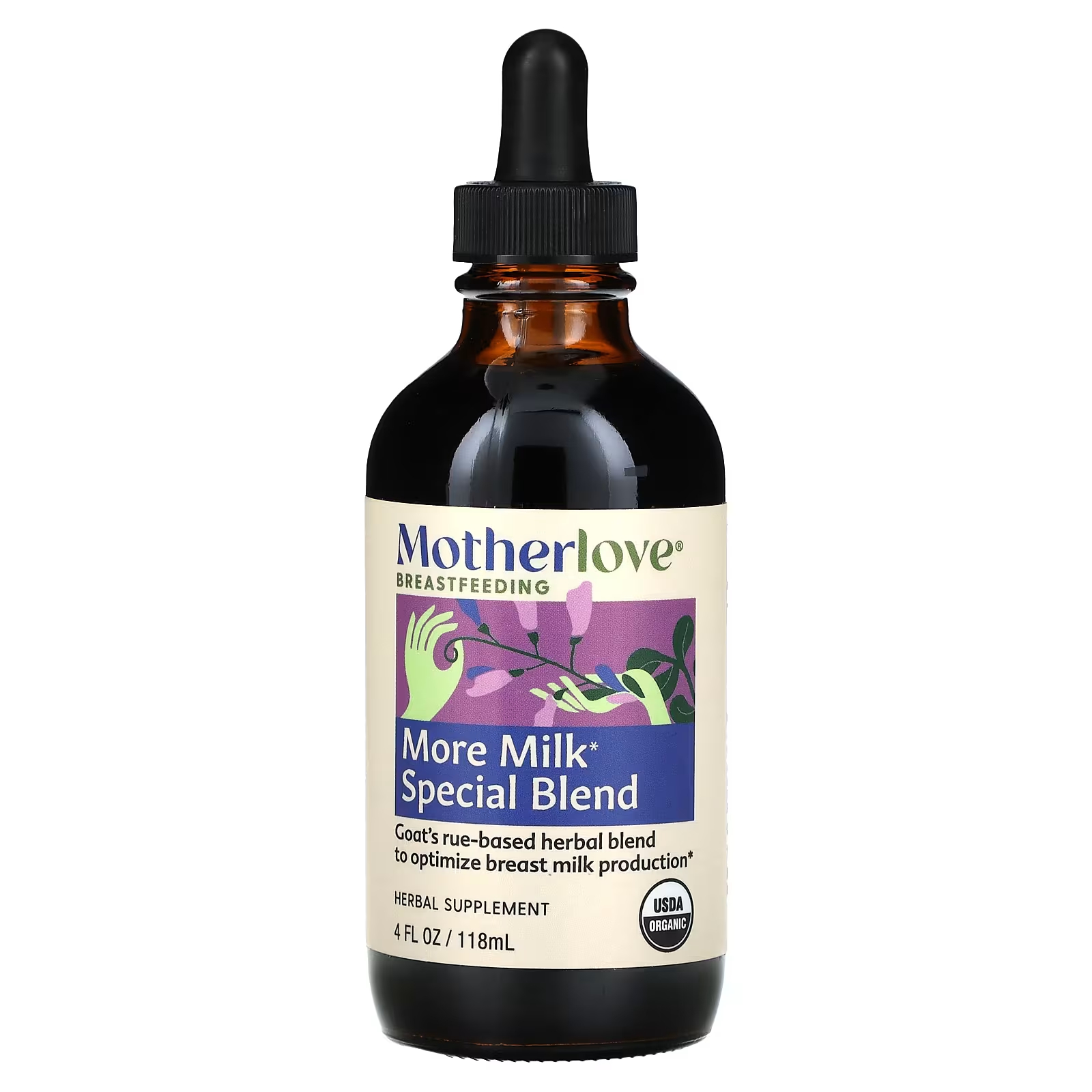 Пищевая добавка для поддержки во время грудного вскармливания Motherlove Breastfeeding More Milk, 118 мл цена и фото