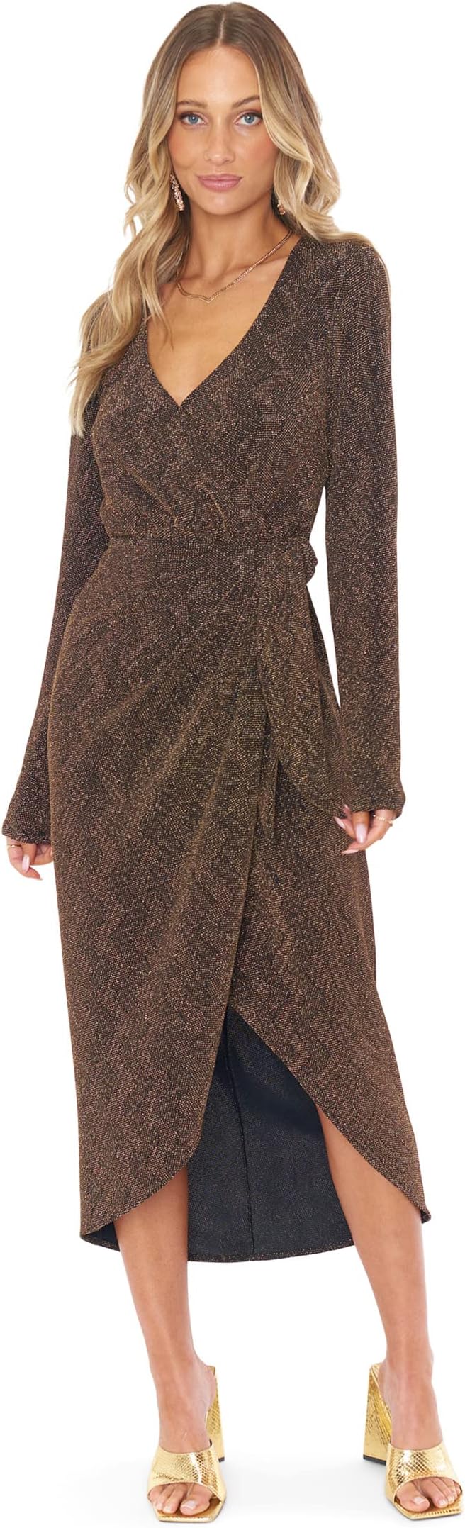 Платье Kimora с запахом Show Me Your Mumu, цвет Squiggle Sparkle Knit