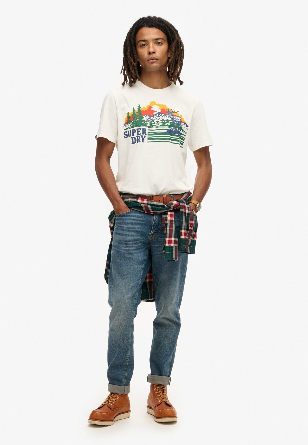 

Футболка с принтом Superdry, белый