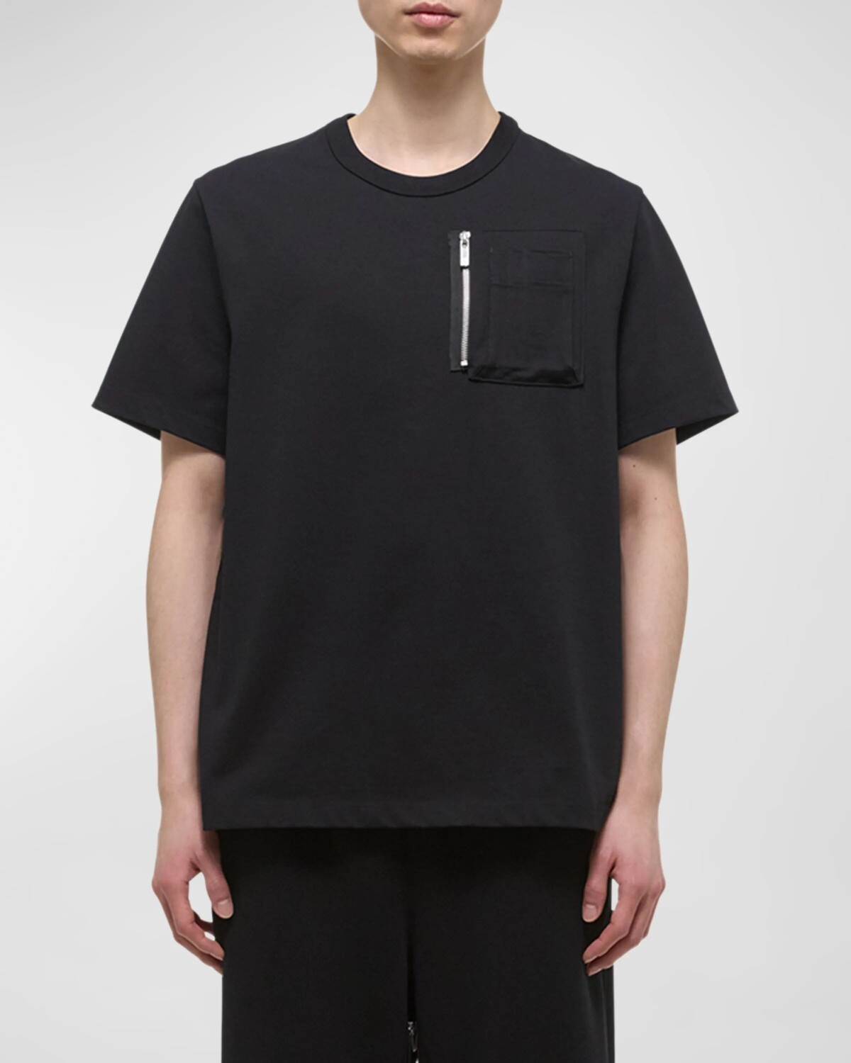 

Мужская футболка с карманом на молнии Helmut Lang, цвет Black
