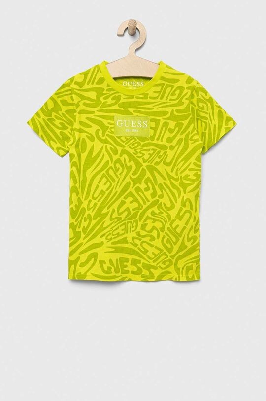 

Хлопковая футболка для детей Guess, зеленый
