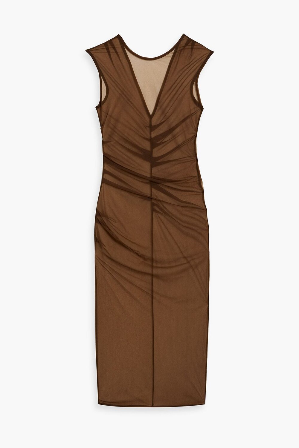

Шифоновое платье со сборками DRIES VAN NOTEN, зеленый
