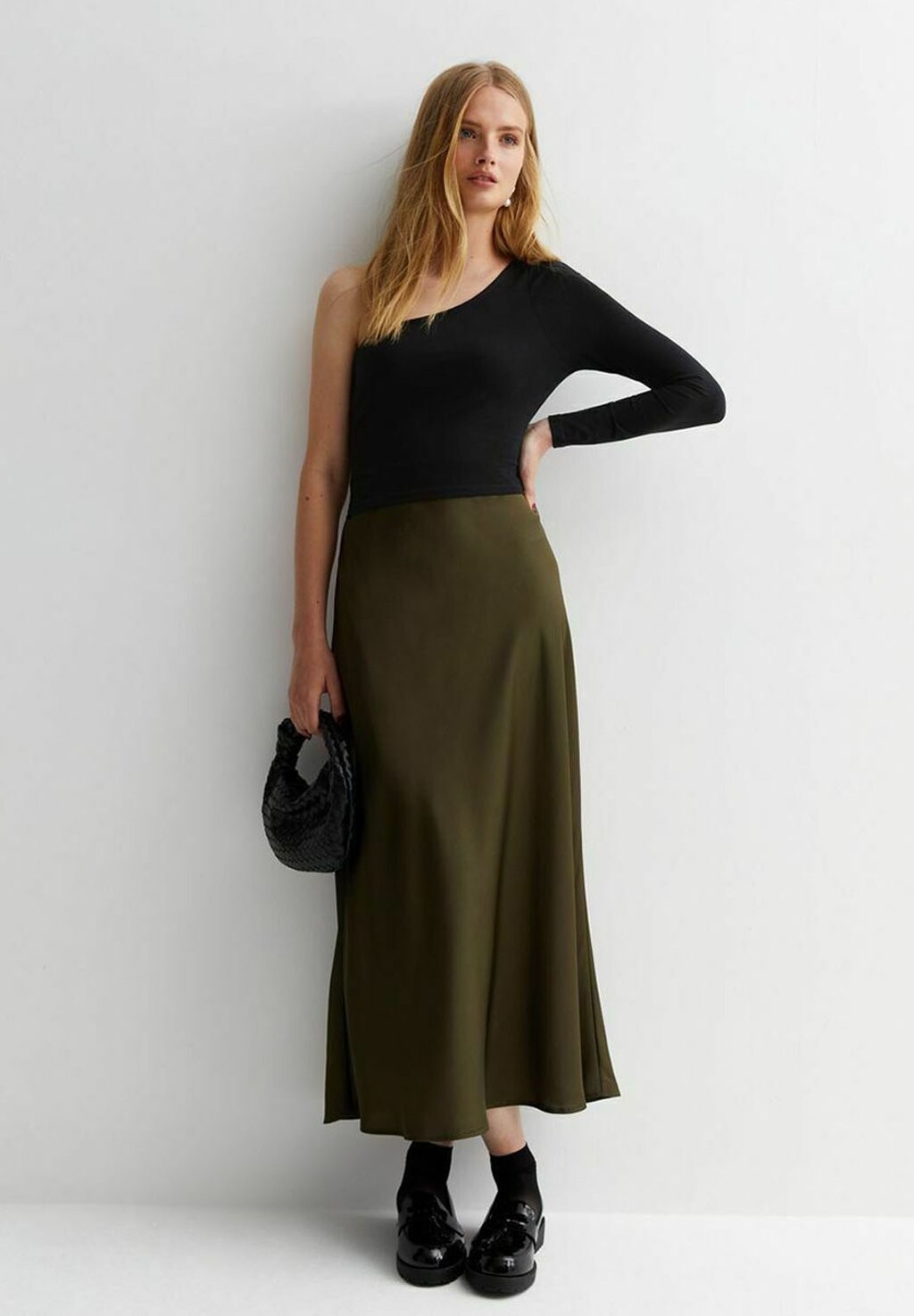 

Топ с длинными рукавами ONE SHOULDER New Look, цвет black