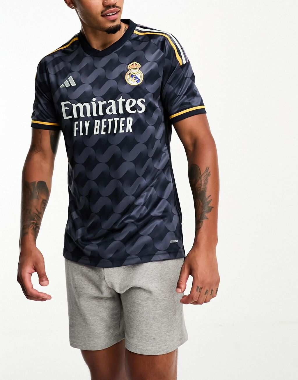 

Темно-синяя выездная рубашка унисекс adidas Football Real Madrid 2023/24