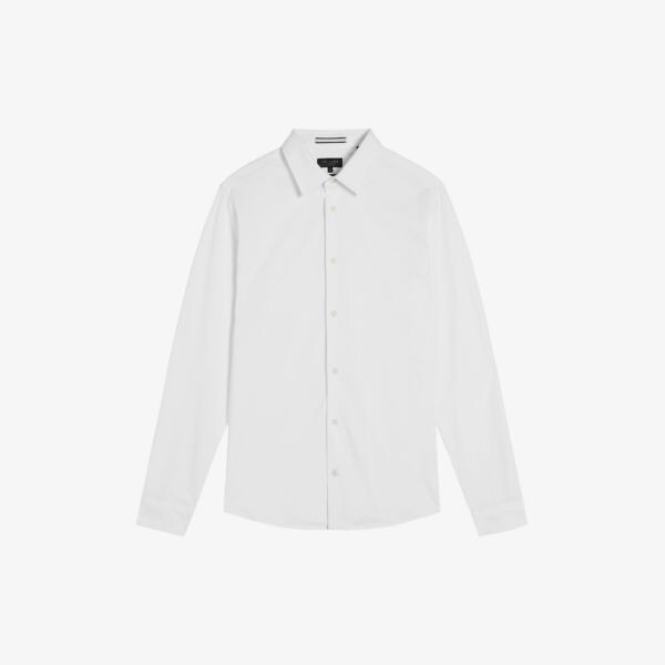 

Рубашка Marros из хлопкового джерси с длинными рукавами Ted Baker, белый