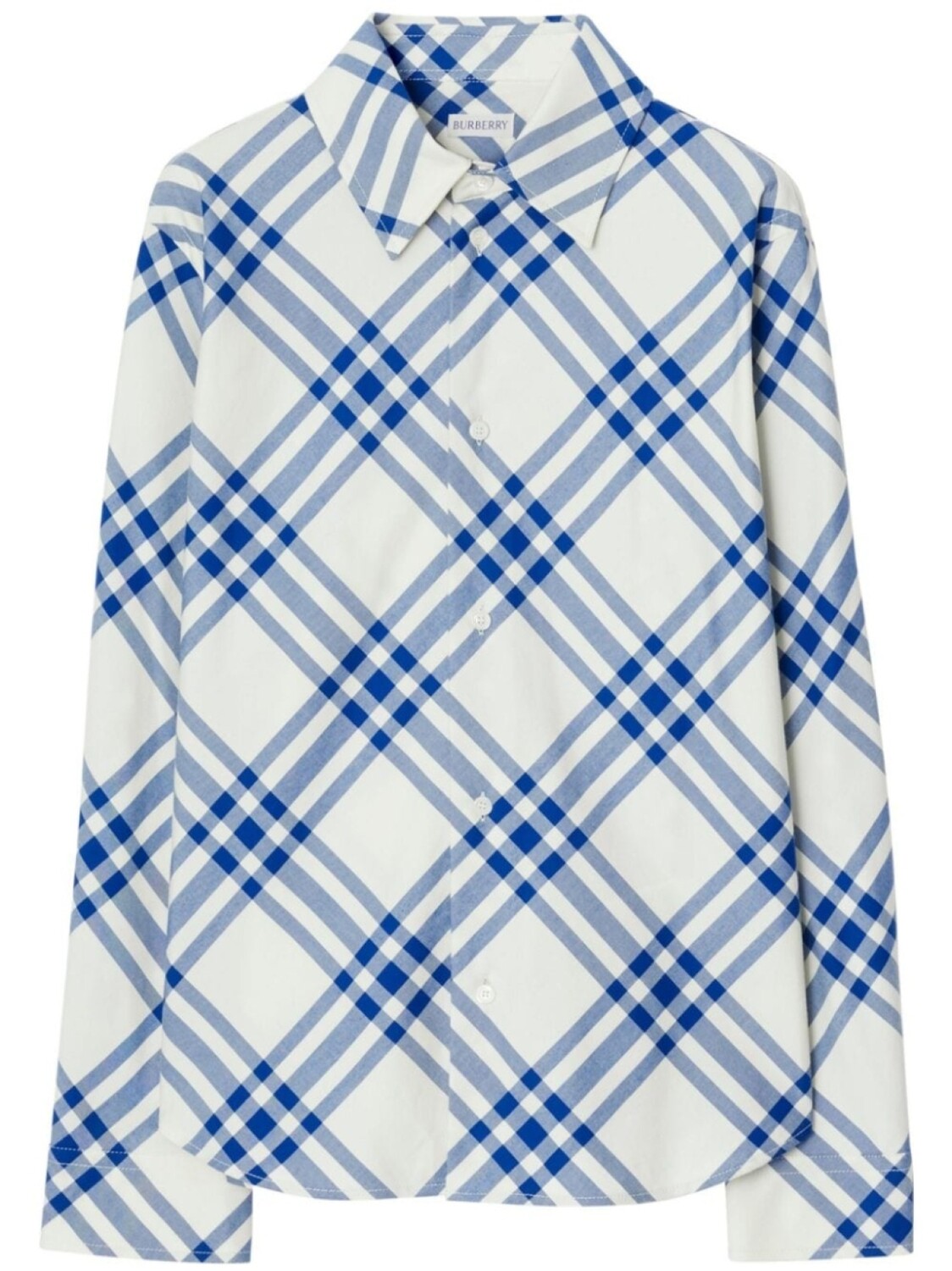 

Burberry фланелевая рубашка в клетку, синий