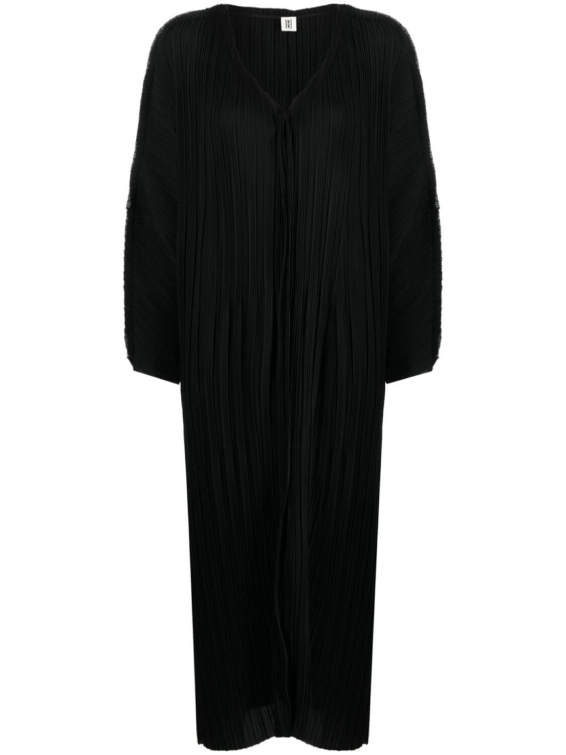 

By Malene Birger плиссированное платье с V-образным вырезом, черный