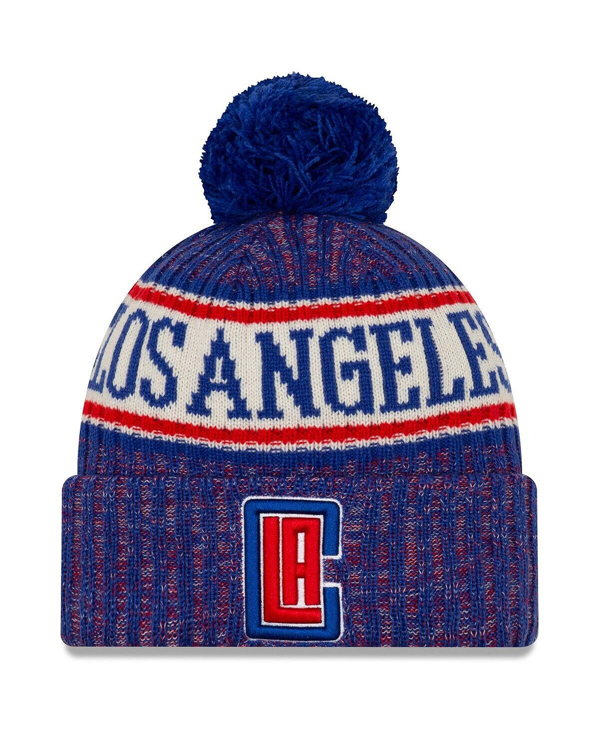 

Мужская спортивная вязаная шапка с манжетами и помпоном Royal LA Clippers New Era