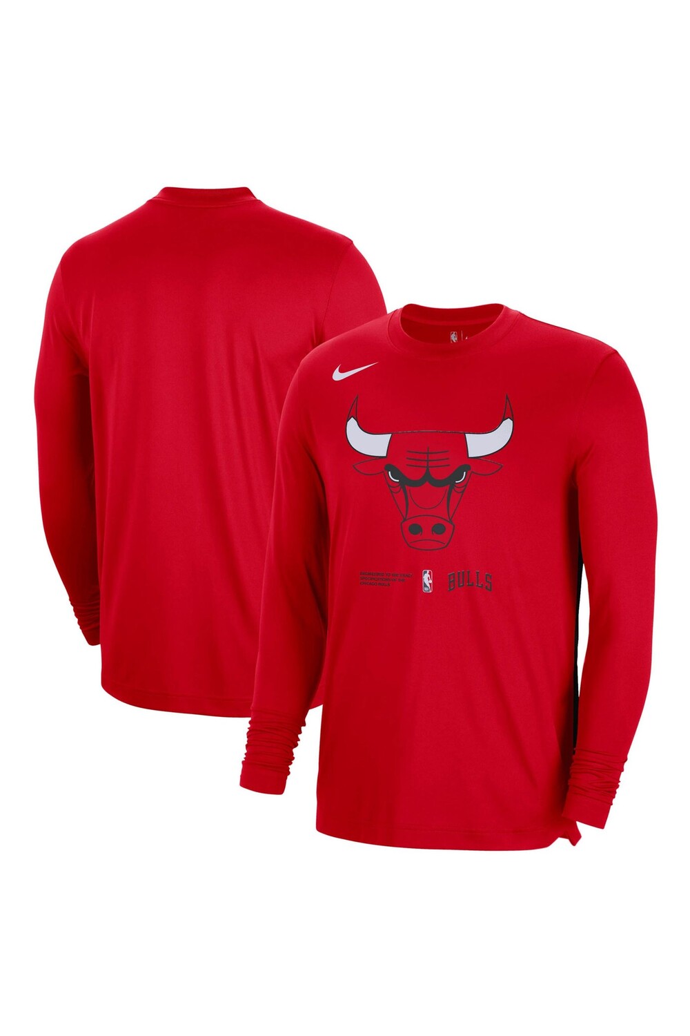 

Футболка с длинными рукавами Fanatics Chicago Bulls в предматчевом стиле Nike Nike, красный