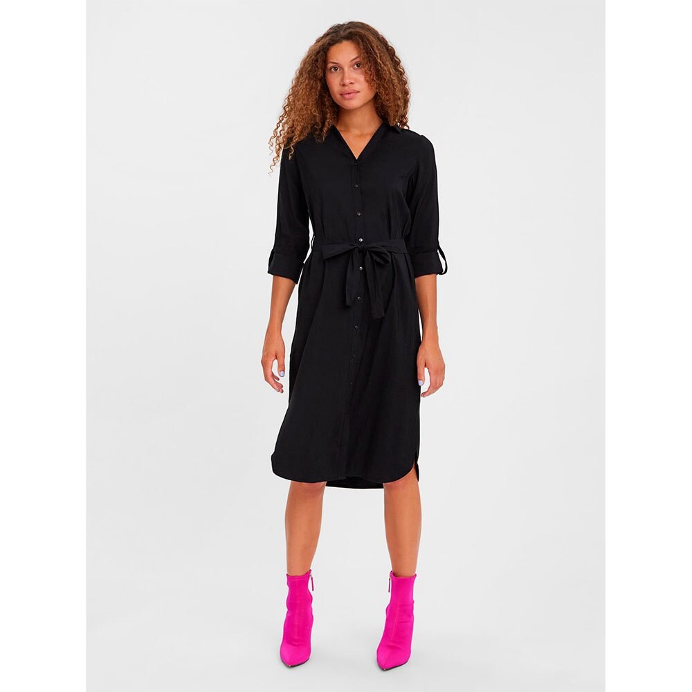 

Платье с длинным рукавом Vero Moda Bell Calf Woven, черный
