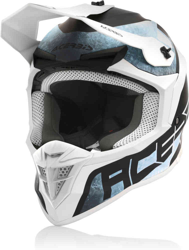 Линейный шлем для мотокросса Acerbis, нежно-голубой/белый