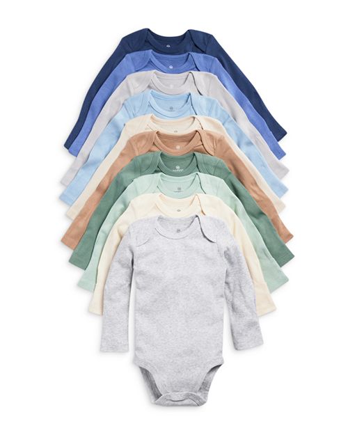 Набор из 10 боди с длинными рукавами для мальчиков — для малышей Honest Baby, цвет Multi