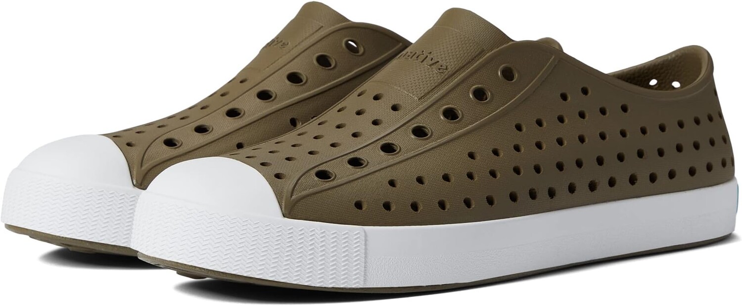 

Кроссовки Jefferson Slip-on Sneakers Native Shoes Kids, цвет Utili Green/Shell White