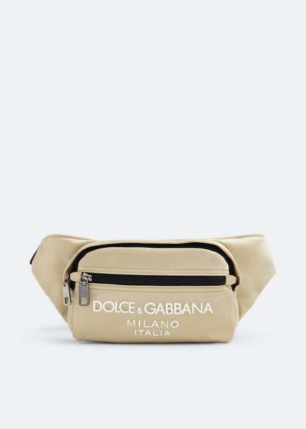 Поясная сумка Dolce&Gabbana Small Logo Nylon, бежевый