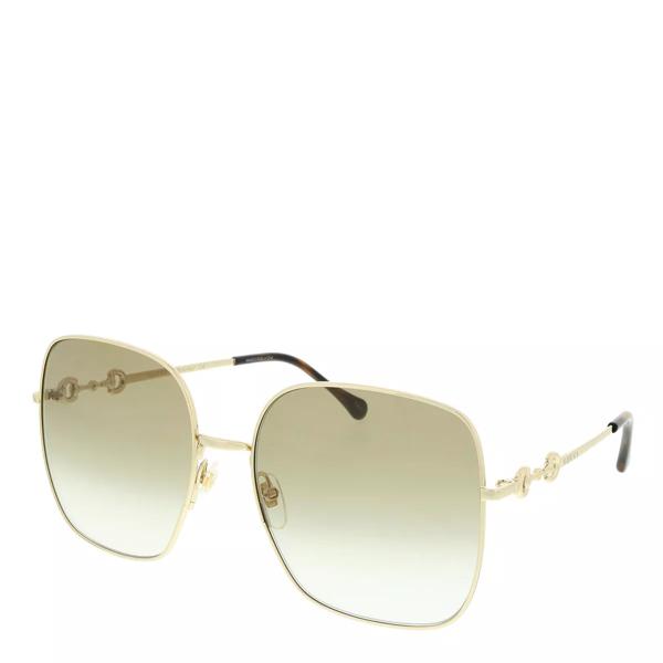 

Солнцезащитные очки gg0879s-002 61 sunglass woman metal gold Gucci, желтый