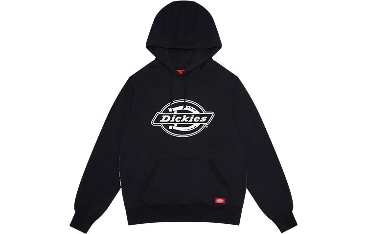 

Dickies Логотип Печать С Капюшоном Флисовая Мужская Черная Мужская Толстовка