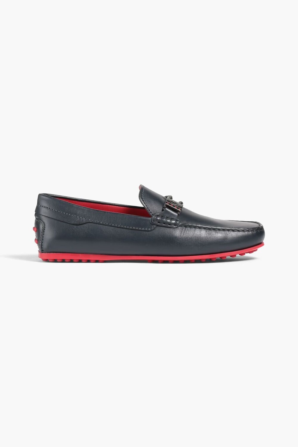 

Кожаные мокасины с украшением Tod'S For Ferrari, темно-синий