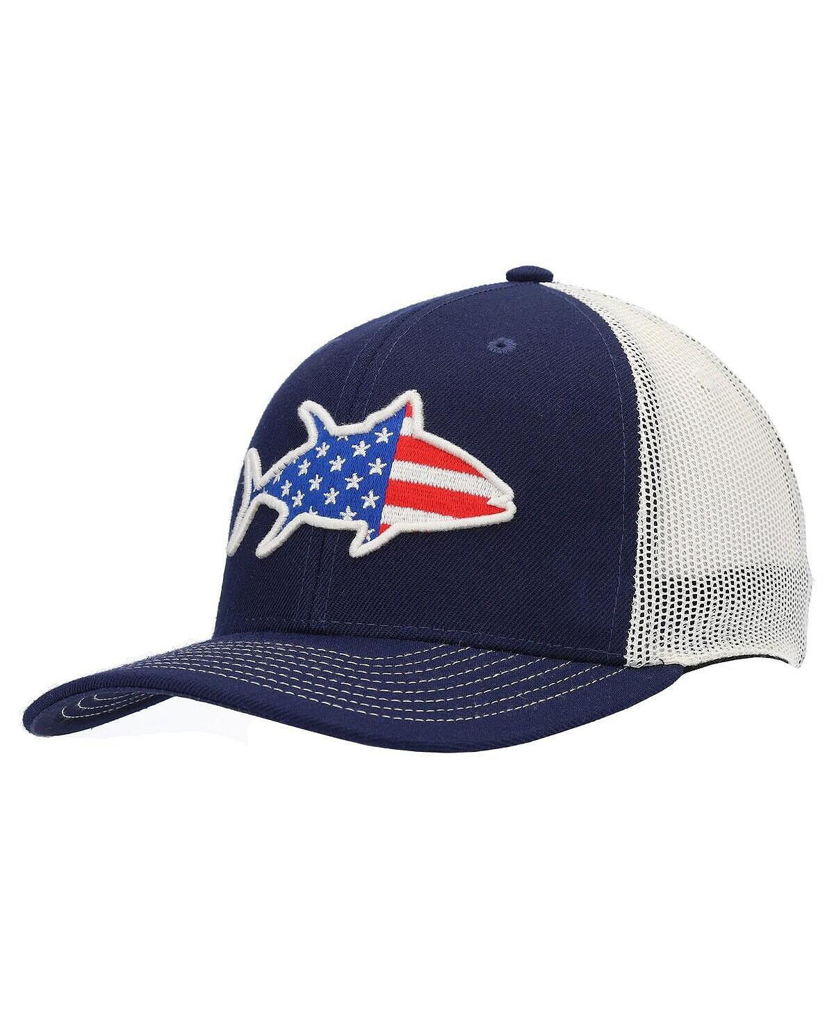 

Мужская темно-синяя шляпа Snapback USA Fish Collection Tuna Trucker Local Crowns
