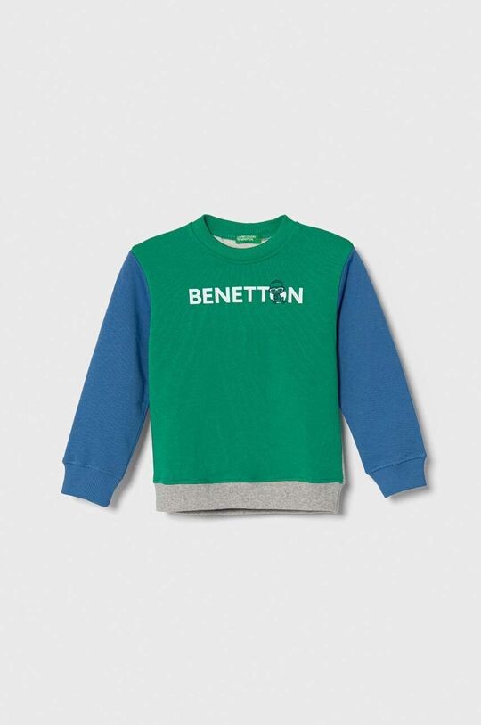 

Детская хлопковая толстовка United Colors of Benetton, зеленый