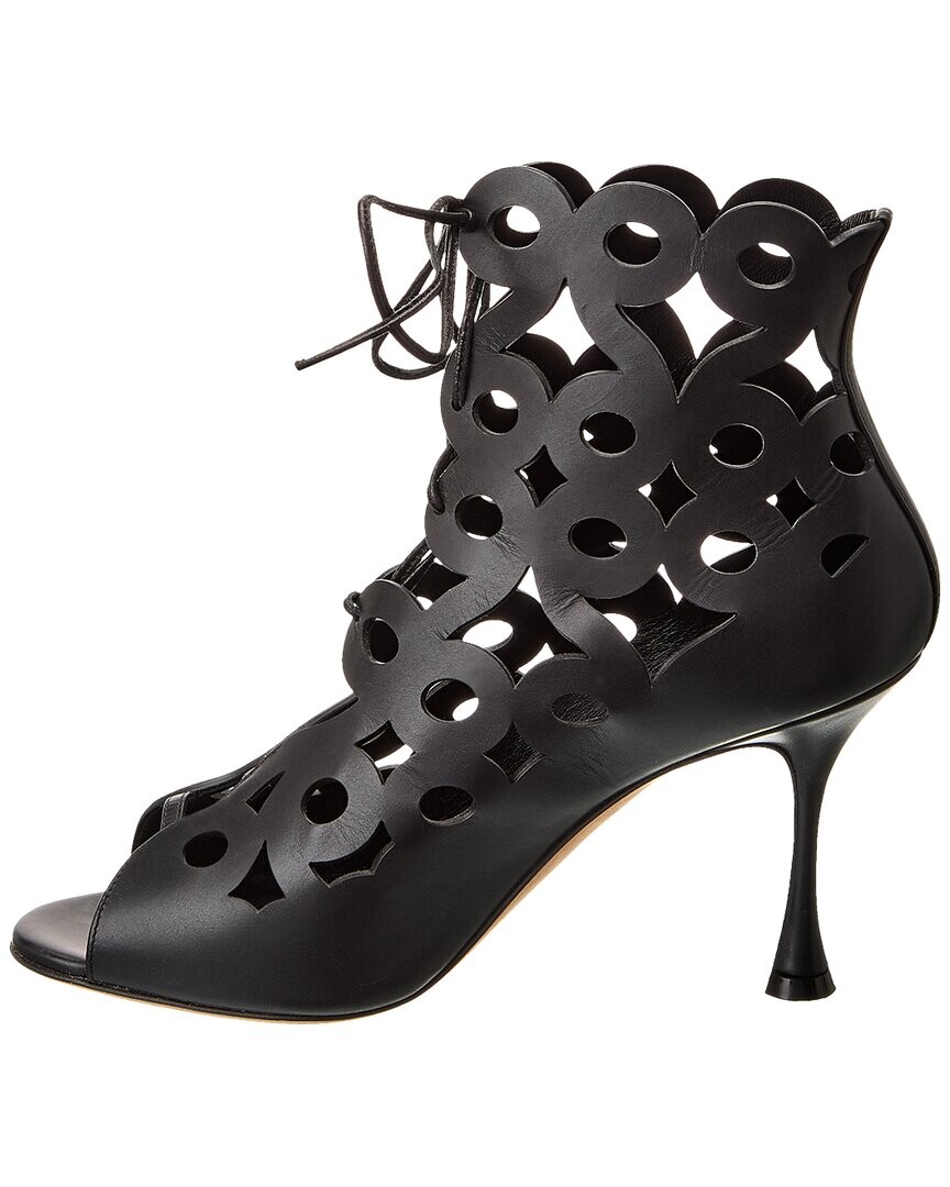 

Кожаные ботинки Manolo Blahnik Taralo 90, черный