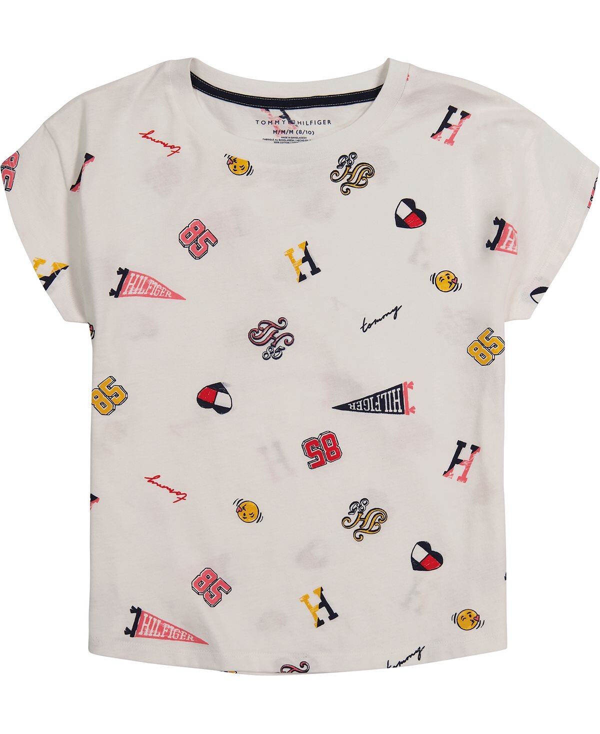 

Свободная футболка с логотипом Big Girls Varsity Tommy Hilfiger