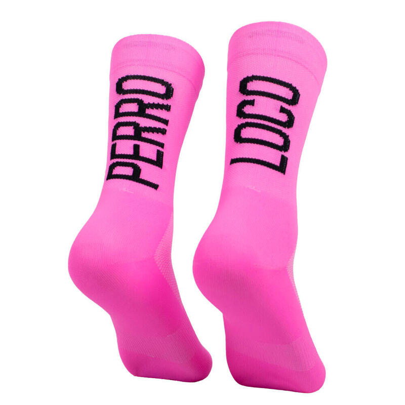 Спортивные носки для велоспорта Crazy Dog унисекс, сверхлегкие, розовые Perro Loco, цвет rosa