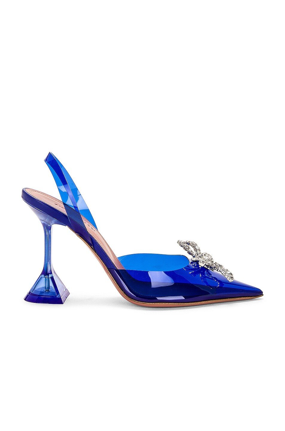 

Туфли Amina Muaddi Rosie Glass Sling, цвет Electric Blue