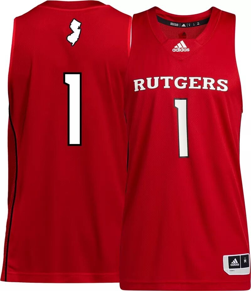 

Мужская баскетбольная майка Adidas Rutgers Scarlet Knights #1 Scarlet Swingman Replica