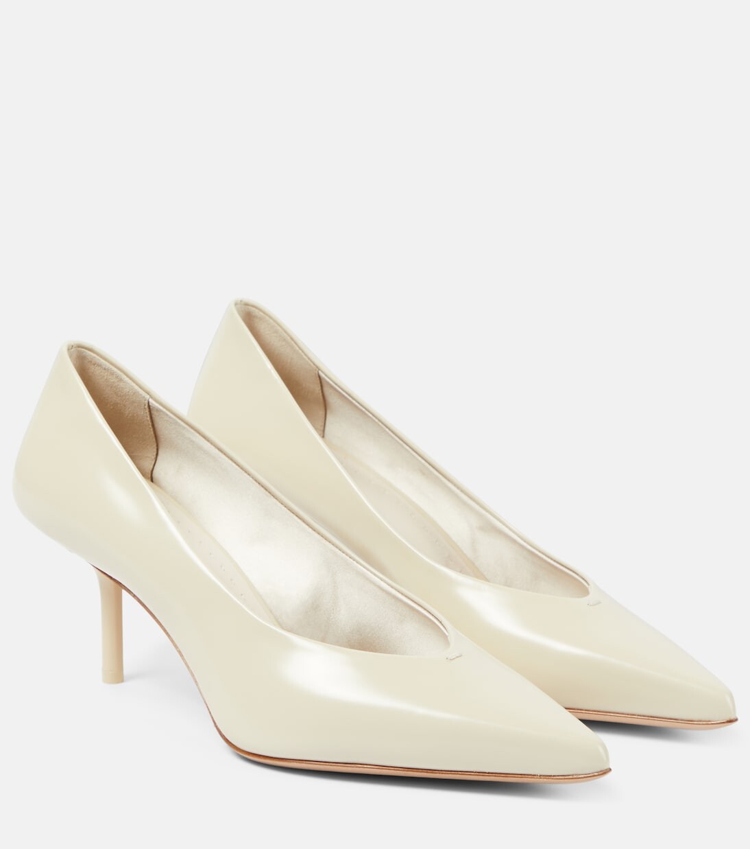 

Кожаные туфли Max Mara, бежевый