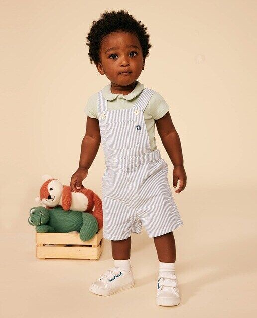 

Полосатая рубашка для мальчика Petit Bateau, белый
