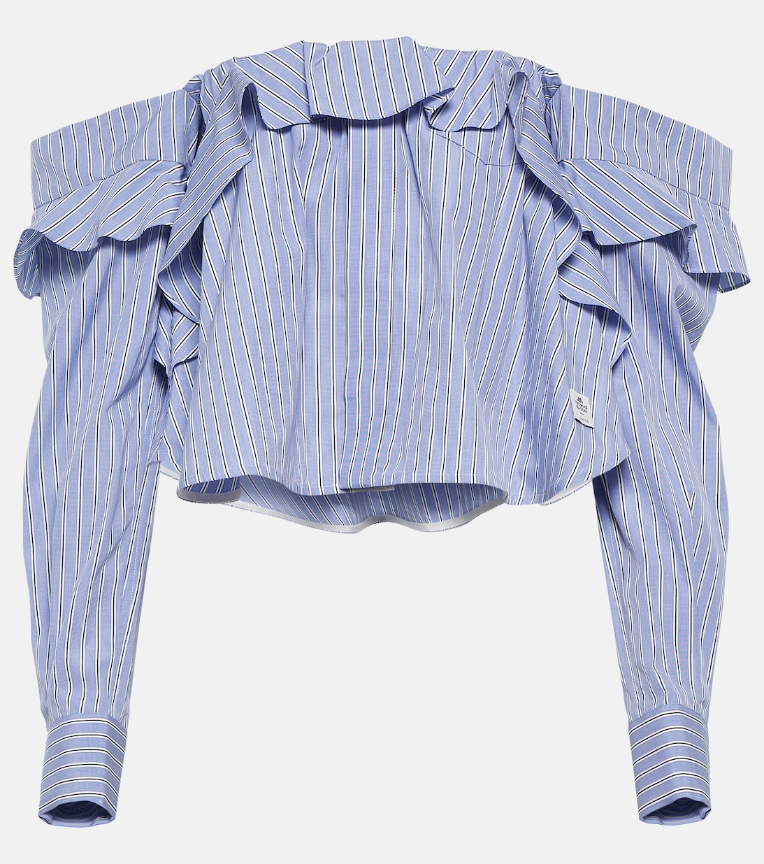 Полосатая рубашка из коллаборации с Thomas Mason SACAI, синий