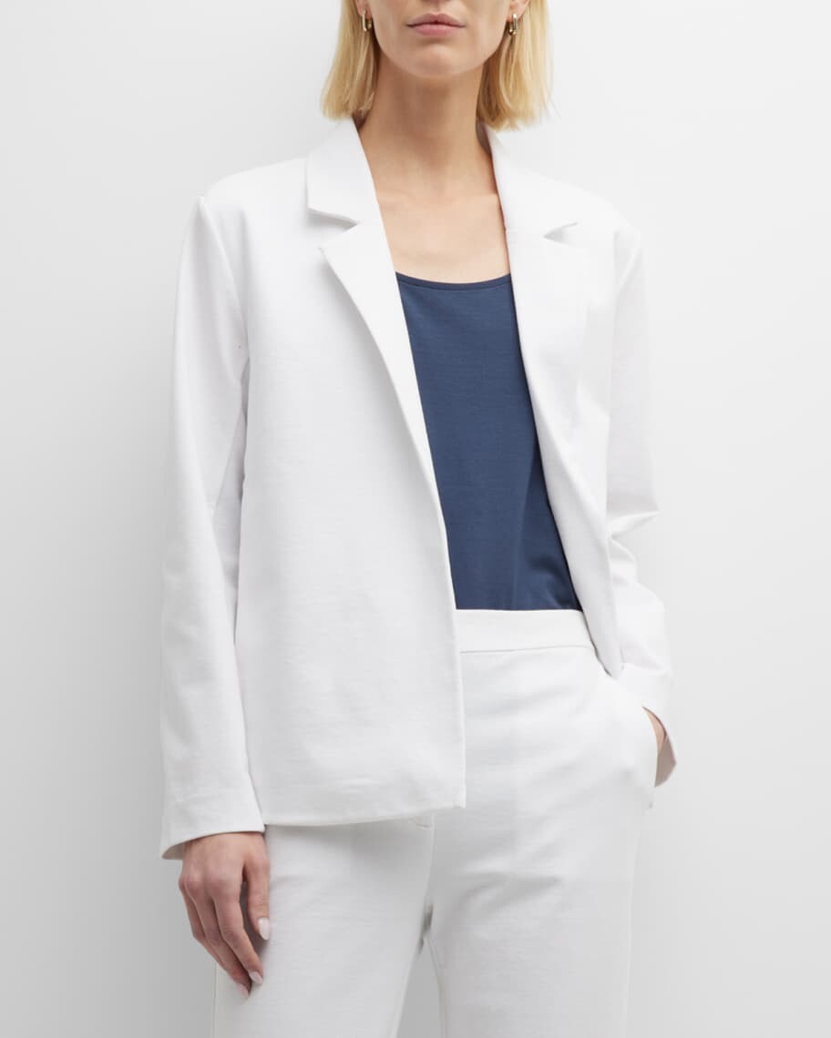 

Блейзер понте из смесового хлопка с открытым передом Eileen Fisher