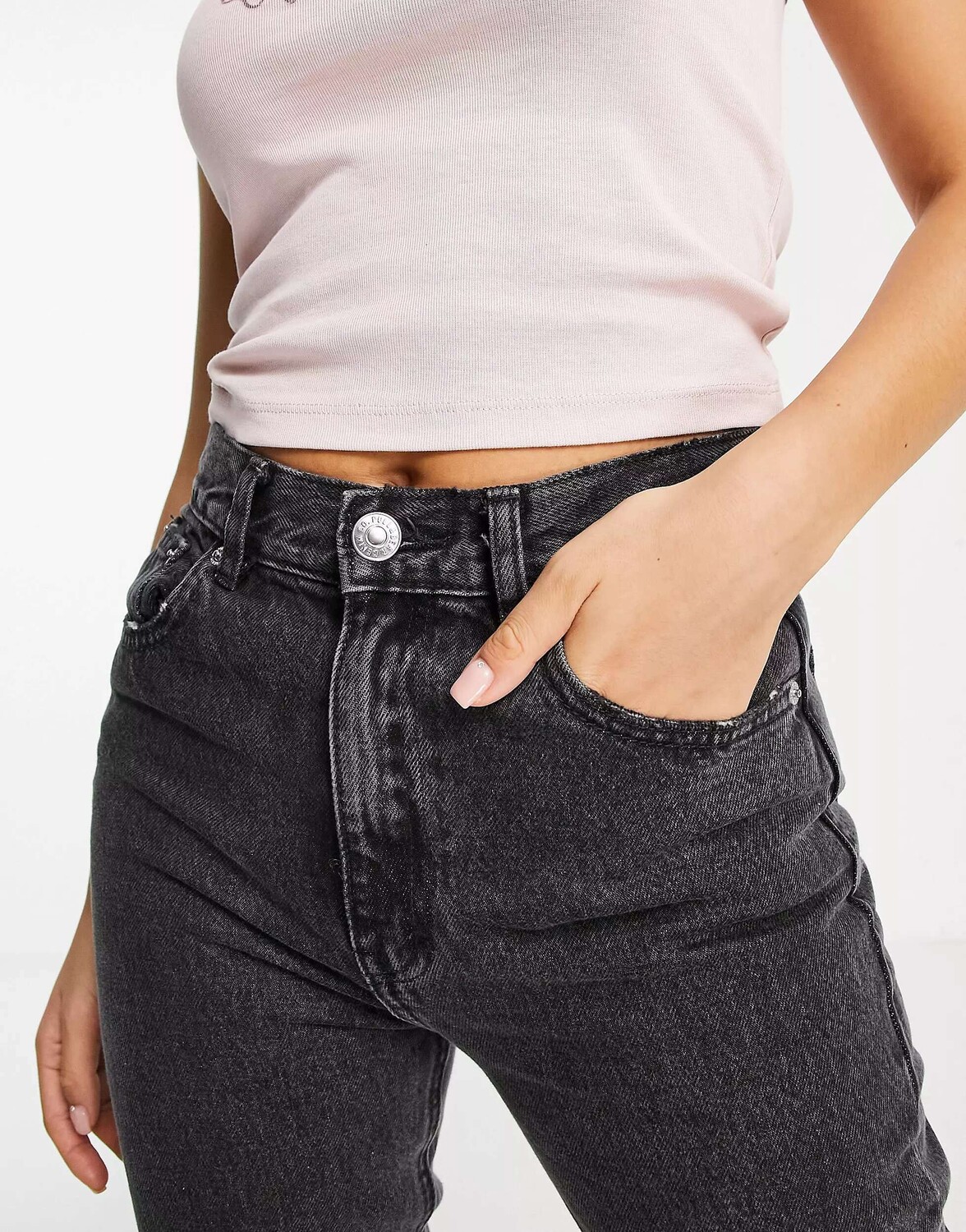 

Серые джинсы для мамы с завышенной талией Pull&Bear Petite