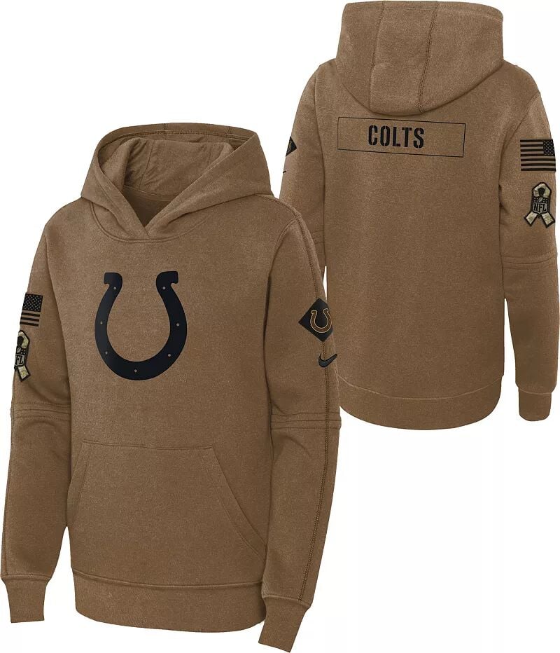 

Коричневый худи Nike Youth Indianapolis Colts 2023 Salute to Service