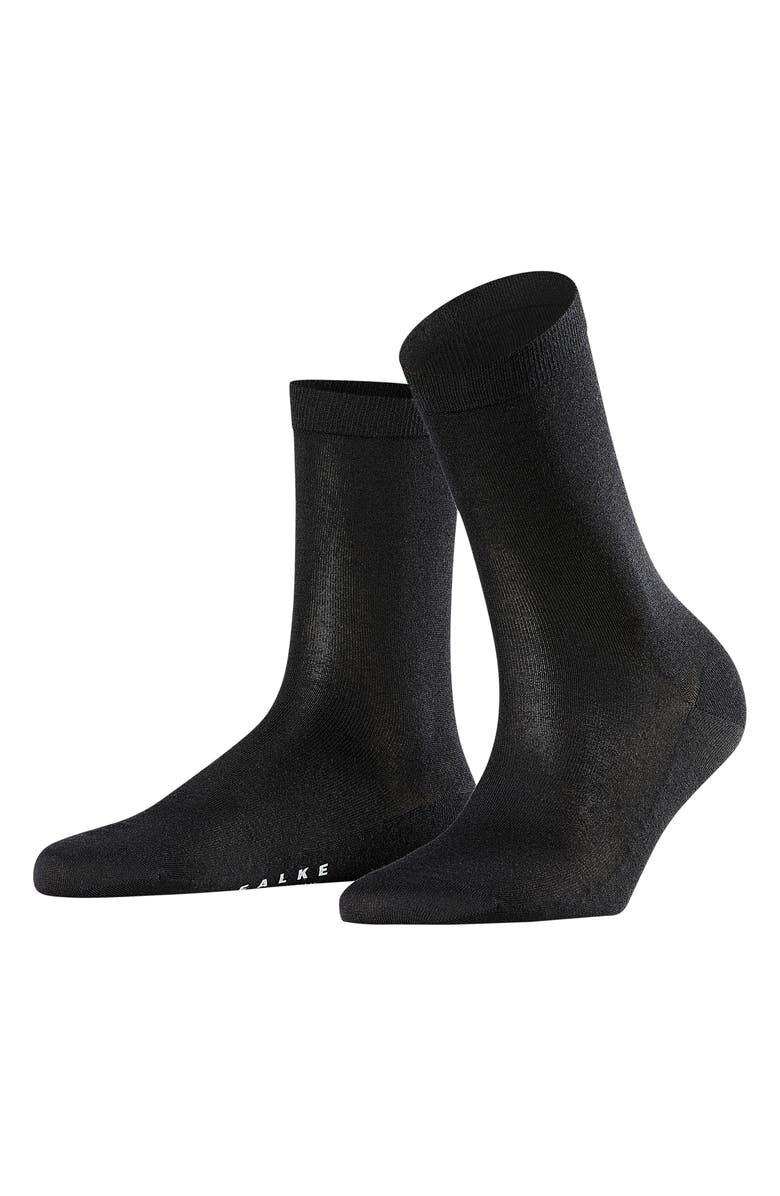 

Чувственные шелковые носки с круглым вырезом FALKE, черный