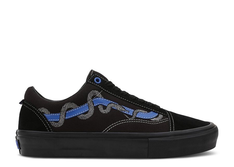 

Кроссовки Vans Breana Geering X Skate Old Skool 'Black Blue Snake', черный