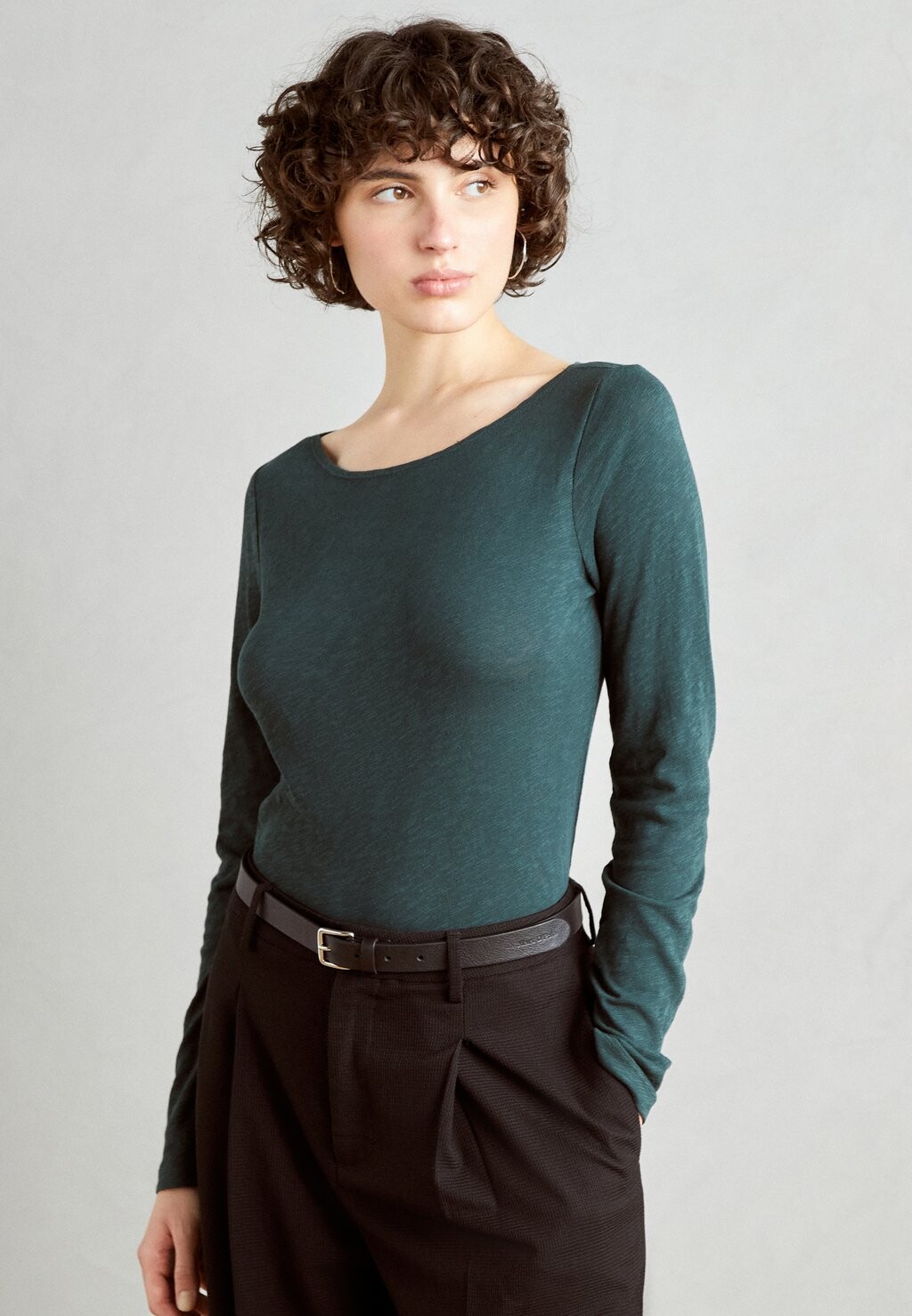 

Рубашка с длинным рукавом LONG SLEEVE BOAT NECK Marc O'Polo, зеленый