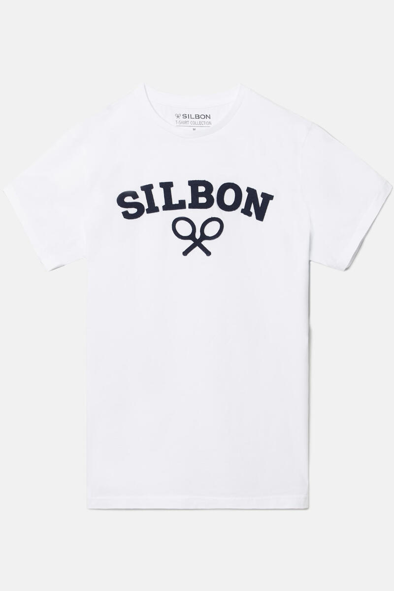 Футболка с ракеткой Silbon Silbon, белый цена и фото