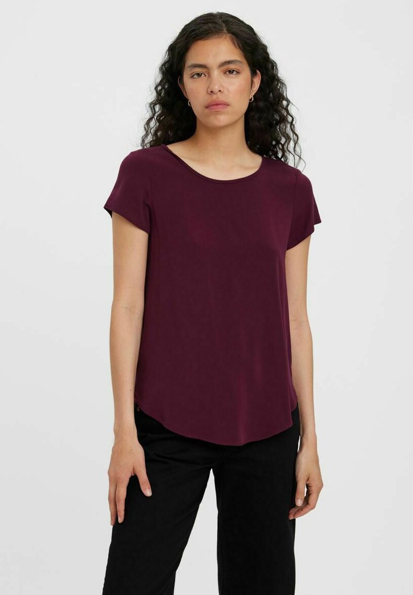 

Блузка VMBECCA PLAIN Vero Moda, цвет winetasting