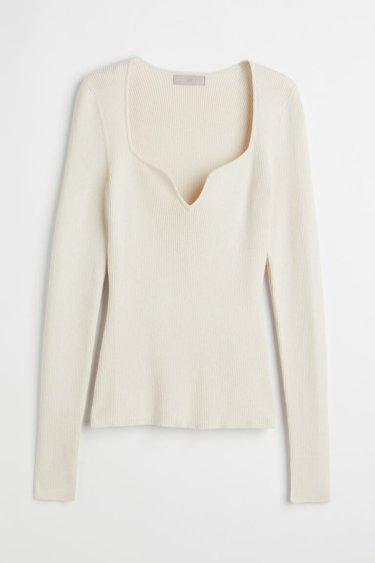

Вязаный топ в рубчик H&M