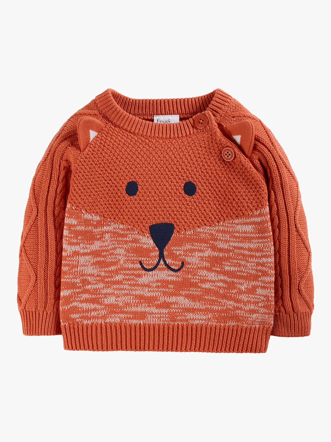 

Вязаный джемпер Baby Caleb с характерным рисунком Frugi, оранжевый