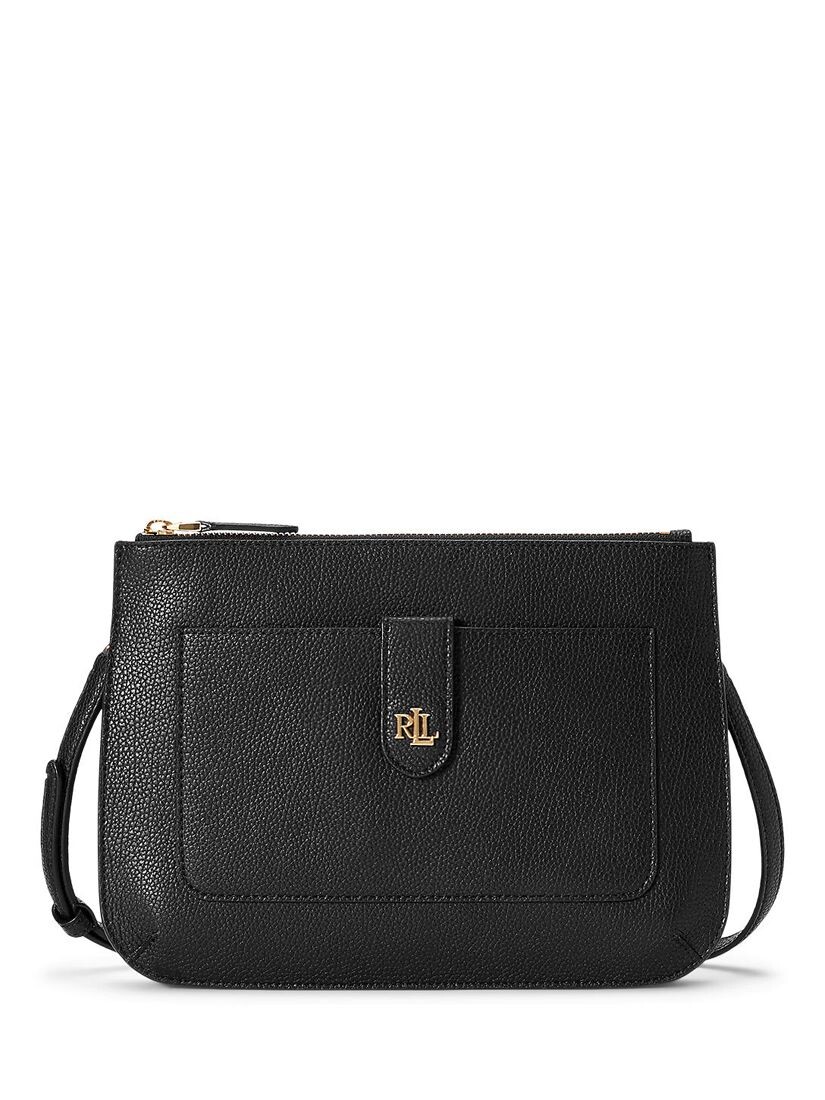 

Кожаная сумка через плечо Lauren Ralph Lauren Jamey 27, черная