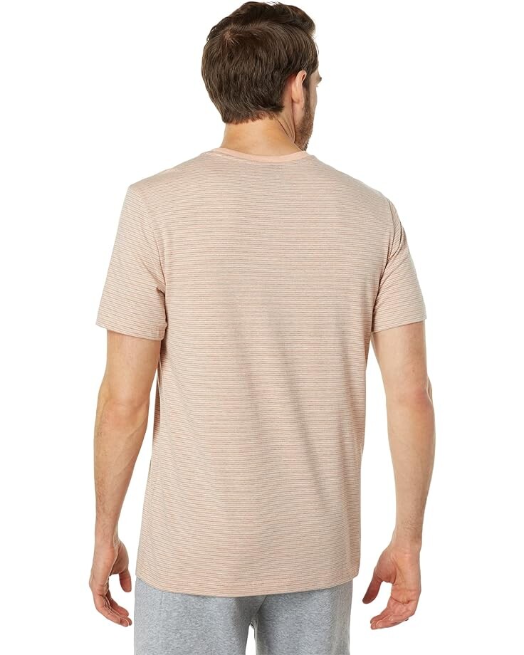 

Футболка U.S. POLO ASSN. Short Sleeve Yarn-Dye Mini Stripe Crew Neck Tee, цвет Peach Nectar