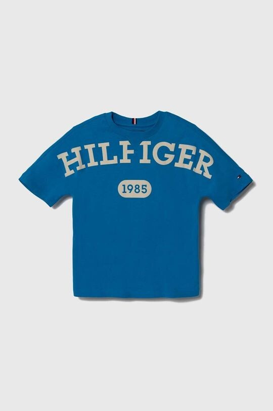 

Детская хлопковая футболка Tommy Hilfiger, синий
