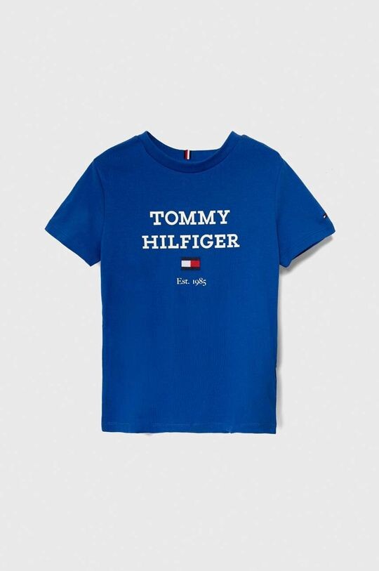 

Детская хлопковая футболка Tommy Hilfiger, синий