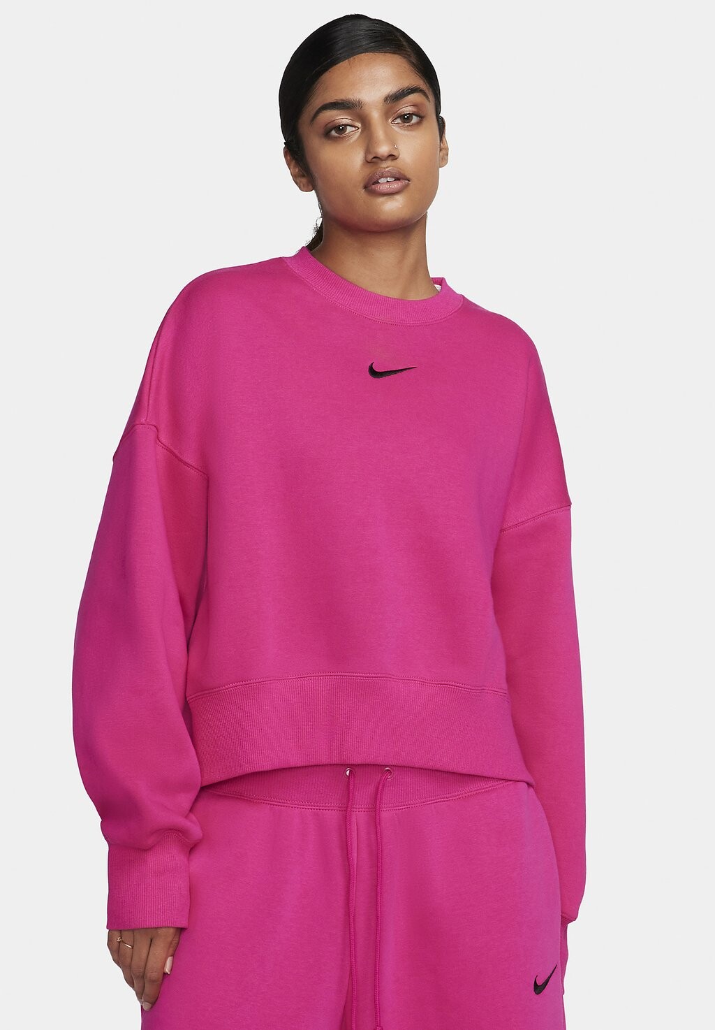 

Толстовка W Nsw Phoenix Flc Oos Crew Nike, цвет fireberry black